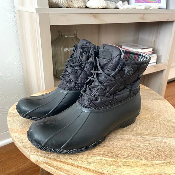 Sperry Top-Sider Saltwater Quilted Nylon Water Resistant Duck Boot Women's 8.5 - Picture 4 of 8